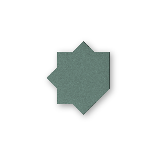 Zellige carreau_3D_s14 [2.5]_[1]_vert fonce VEF